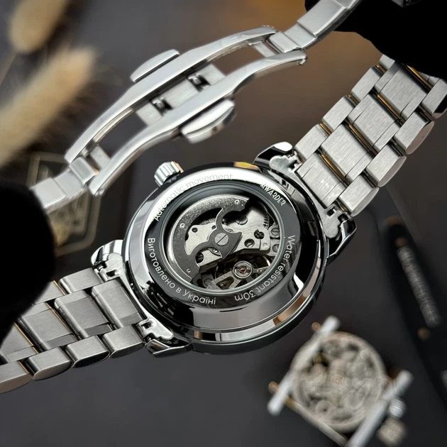 Наручний годинник Awarder 022-3D Де би не був Silver-Black Steel - изображение 11
