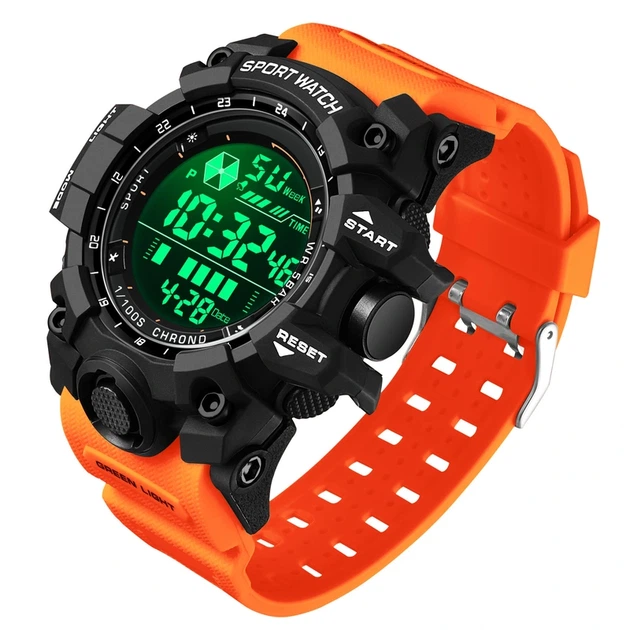 Чоловічий спортивний водостійкий тактичний годинник Sanda Tangerine - изображение 2