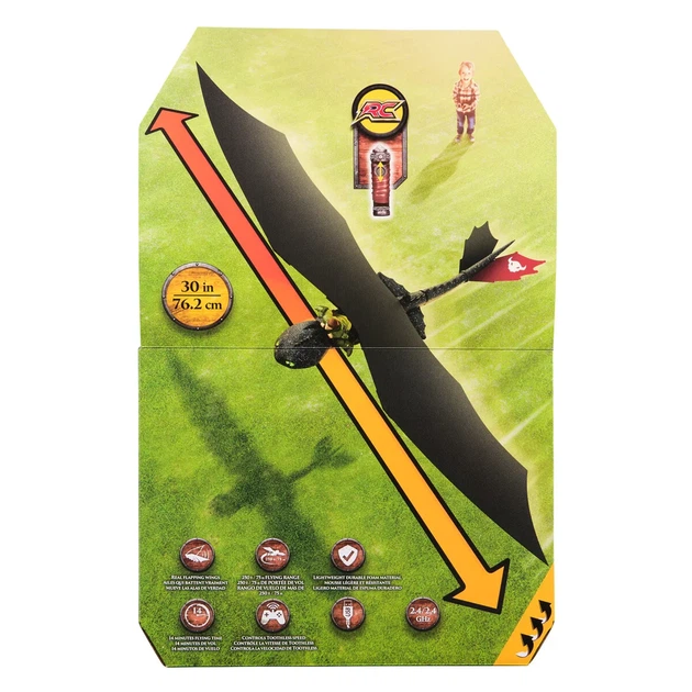 Zdalnie sterowany latający smok Spin Master Dragons Movie Real Flying Toothless 1289606 (6072292) - Zdjęcie 2 Zdalnie sterowany latający smok Spin Master Dragons Movie Real Flying Toothless 1289606 (6072292) - obraz 2