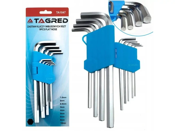 Шестигранні ключі HEX TAGRED TA1047 - Фото 4 Шестигранні ключі HEX TAGRED TA1047 - зображення 4