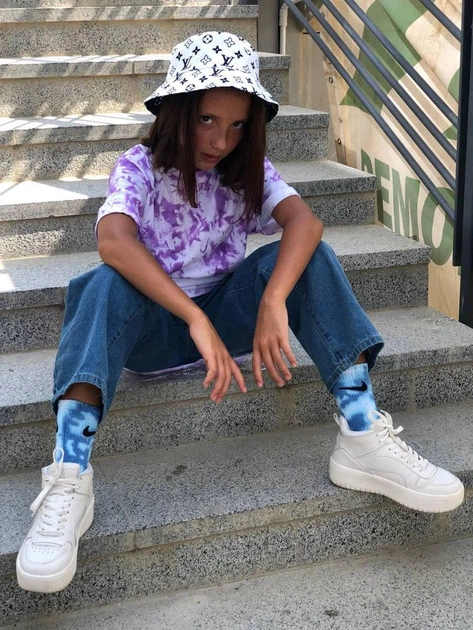 Женские хлопковые носки Tie-Dye с резинкой, 5 пар Розмір(35-39) – Бежевий з різнобарвним B35W26aglk-3400 - Фото 2 Женские хлопковые носки Tie-Dye с резинкой, 5 пар Розмір(35-39) – Бежевий з різнобарвним B35W26aglk-3400 - изображение 2