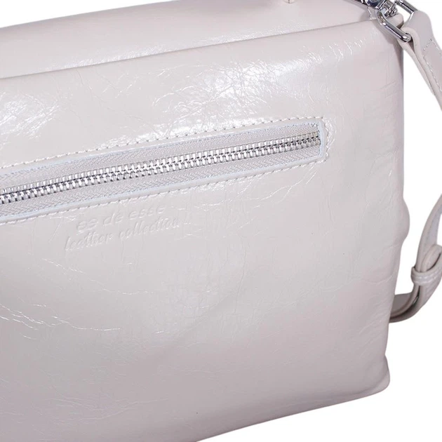 Сумка жіноча шкіряна бежева стильна cross-body everyday сумка 50561 - Фото 6 Сумка жіноча шкіряна бежева стильна cross-body everyday сумка 50561 - зображення 6
