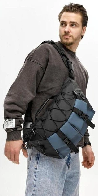Сумка для ноутбука Sambag Urban Laptop Pro черно-синяя 46x26 см полиэстер до 17 дюймов Sambag 55183 - изображение 12