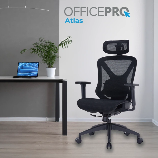 Крісло офісне Officepro Atlas OC630-B-B-B - зображення 7