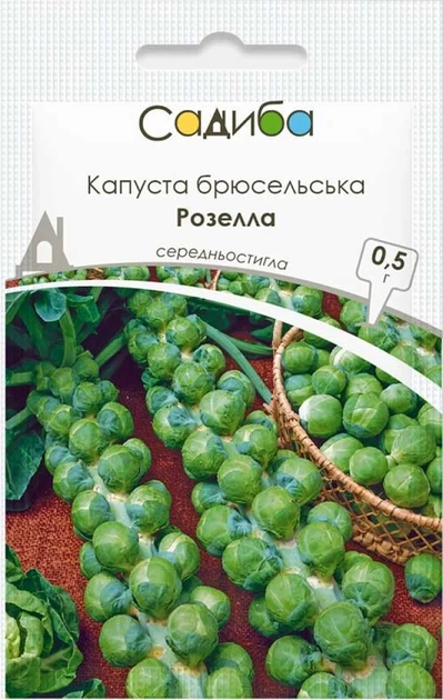 Капуста брюссельская Розелла, 0,5 г, Садиба - Фото 1 Капуста брюссельская Розелла, 0,5 г, Садиба - изображение 1