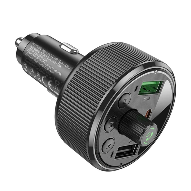 АЗП з Bluetooth FM-трансмітером HOCO E82 Guerrero PD30W + QC3.0 Black (KST-6942007620642) - Фото 5 АЗП з Bluetooth FM-трансмітером HOCO E82 Guerrero PD30W + QC3.0 Black (KST-6942007620642) - зображення 5