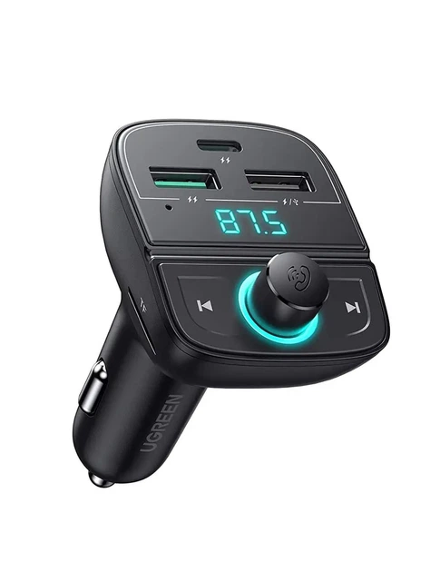 АЗП з Bluetooth FM-трансмітером UGREEN CD229 FM&Bluetooth Transmitter&Car Charger + TF Slot Black (KST-UGR-80910) - зображення 2