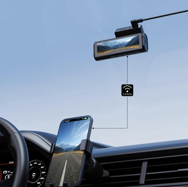 Автомобильный видеорегистратор AceFast X2 4K Ultra HD WiFi и GPS с камерой заднего вида и записью в машину - изображение 6