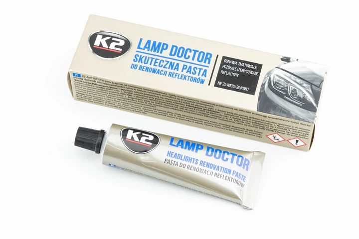Полировочная паста для фар "K2 LAMP DOCTOR", 60ml - Фото 1 Полировочная паста для фар "K2 LAMP DOCTOR", 60ml - изображение 1