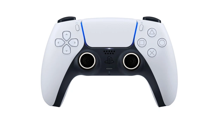 Набір Геймпад Бездротовий Sony PlayStation 5 DualSense White + Накладки на Стіки RMC PlayStation 5 4 3 2 1 Xbox Black White - зображення 3