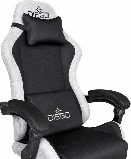Игровое кресло DIEGO Fabric X Black Кресло для геймеров с высокой спинкой - изображение 5