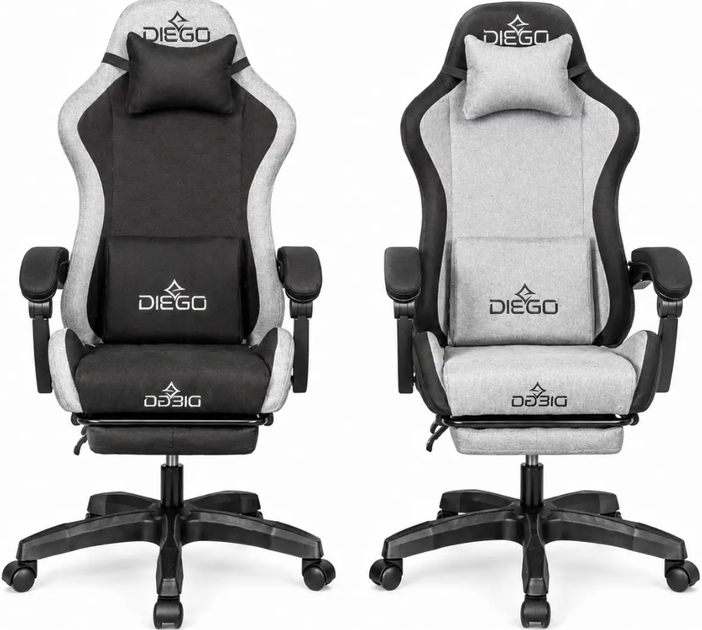 Игровое кресло DIEGO Fabric X Black Кресло для геймеров с высокой спинкой - изображение 9