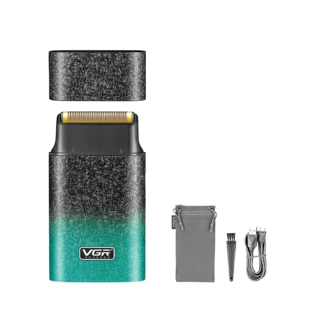 Электробритва шейвер VGR V-326 GREEN, 4500RPM, LED-дисплей, влагозащита - изображение 6