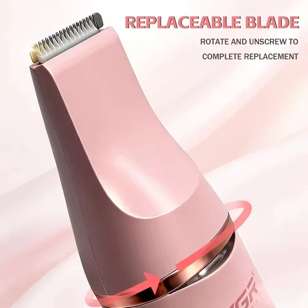 Эпилятор аккумуляторный VGR 5 в 1 V-763 PINK, 5 насадок, 2 скорости, влагозащита - изображение 2