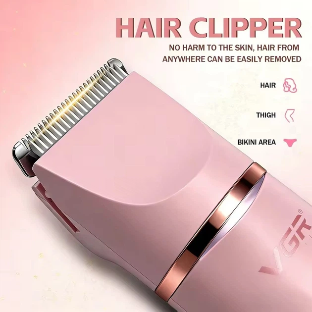 Эпилятор аккумуляторный VGR 5 в 1 V-763 PINK, 5 насадок, 2 скорости, влагозащита - изображение 7