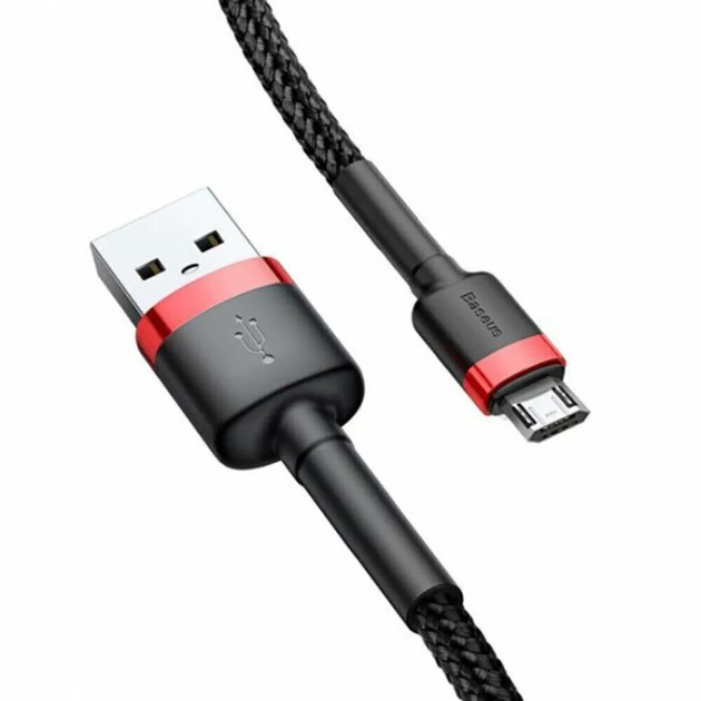 Кабель Baseus Cafule Micro USB 2m (CAMKLF-C91) Red/Black [69672] - зображення 4