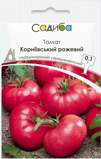 Томат Корнеевский розовый, 0,1 г, Садиба - Фото 1 Томат Корнеевский розовый, 0,1 г, Садиба - изображение 1