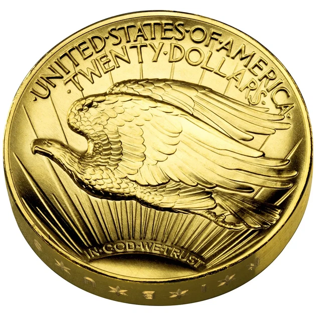 Колекційна золота монета "Double Eagle Ultra High Relief - Американський орел" 31,1 г 2009 рік - изображение 5