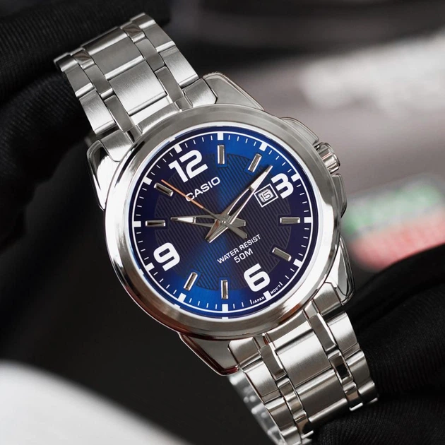 Чоловічий годинник Casio MTP-1314D-2A синій циферблат - зображення 3