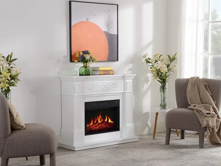 Каминокомплект ArtiFlame Toscana AF23S белый с эффектом живого огня со звуком и обогревом - изображение 9