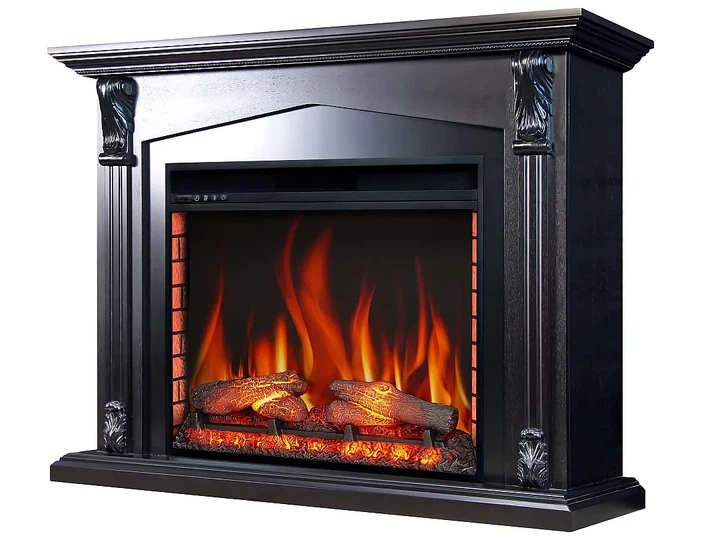 Каминокомплект ArtiFlame Praga AF33 венге 3D эффектом живого пламени и тления поленьев с обогревом - изображение 2