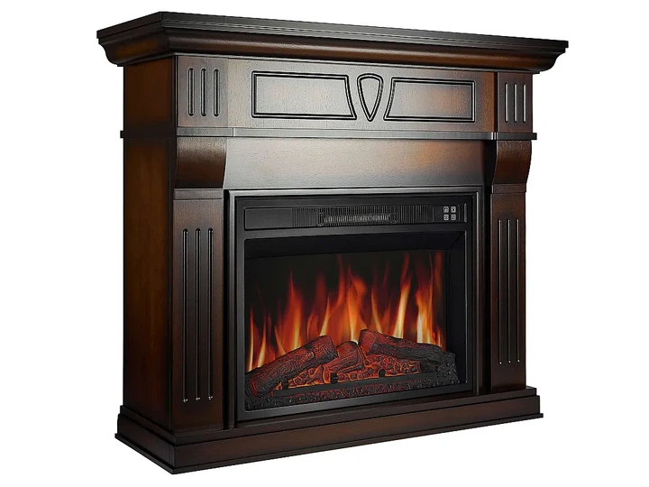 Каминокомплект ArtiFlame Beethoven AF23S махагон коричневый антик эффект живого пламени со звуком и обогревом - изображение 2