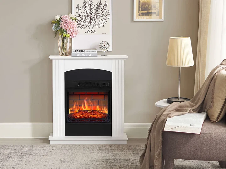 Каминокомплект ArtiFlame Collins AF18B белый ээффект живого пламени и тления поленьев со обогревом - изображение 5