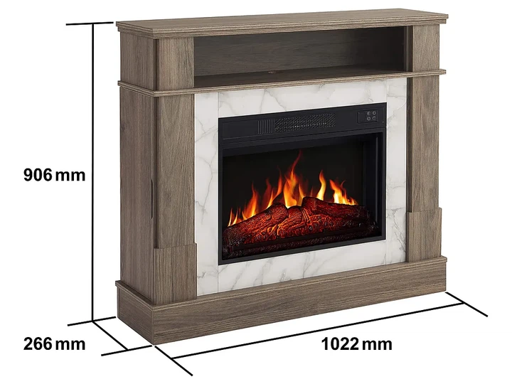 Каминокомплект ArtiFlame For Living AF23S дуб серый эффект живого пламени со звуком и обогревом - изображение 2