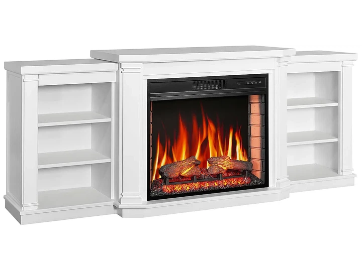 ТВ тумба с камином ArtiFlame Parliament AF28S белый 3D эффект живого пламени и тления поленьев со звуком и обогревом - изображение 2