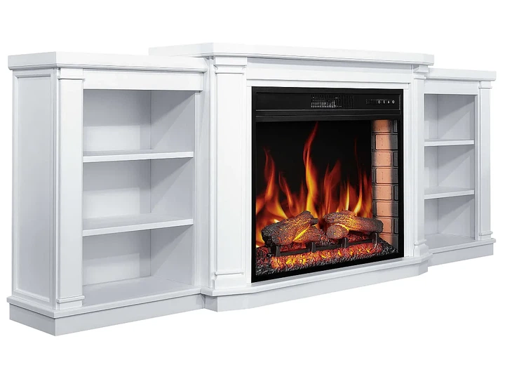 ТВ тумба с камином ArtiFlame Parliament AF28S белый 3D эффект живого пламени и тления поленьев со звуком и обогревом - изображение 4