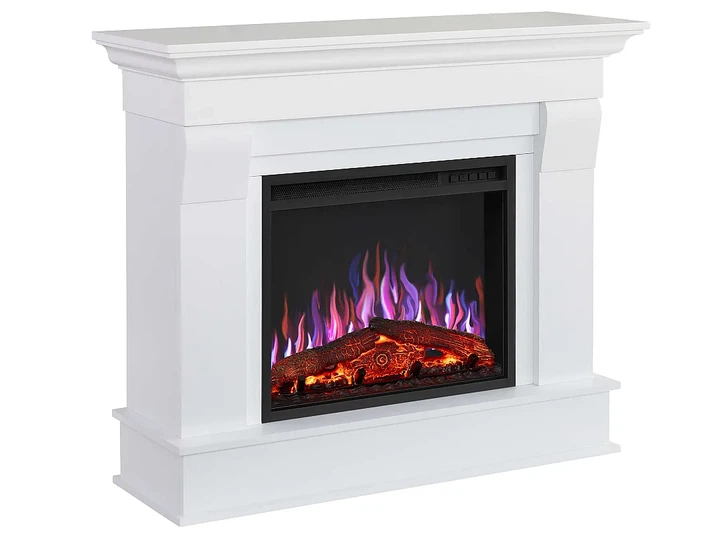 Каминокомплект ArtiFlame Albion AF24 белый эффект живого пламени со звуком потрескивания дров с обогревом - изображение 2