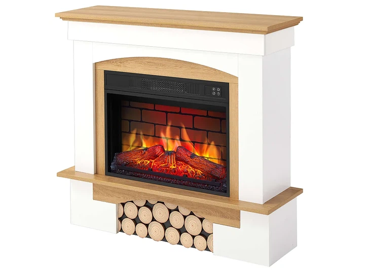 Каминокомплект ArtiFlame Woodley AF23BS белый дуб натуральный со звуком и обогревом - изображение 3
