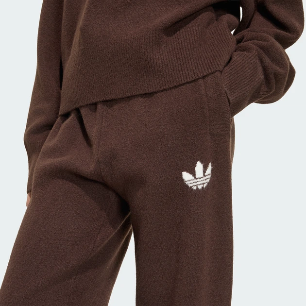 Жіночі штани ESSENTIALS KNIT adidas IA4437 (XL) коричневий (4069991486459) - зображення 5