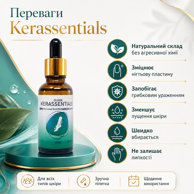 Сыворотка для ухода за ногтями OUHOE Kerassentials Восстановление ногтевой пластины, 30 мл Улучшение ногтей - изображение 5