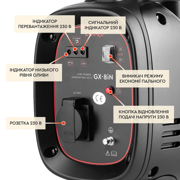 Инверторный бензиновый генератор DNIPRO M GX-8iN - Фото 4 Инверторный бензиновый генератор DNIPRO M GX-8iN - изображение 4
