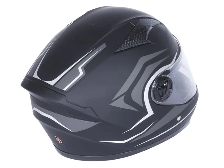 Шлем для мотоцикла, скутера 557 Thorn Black TTG интеграл (черный с серым, One Size 54-61 см) - изображение 2