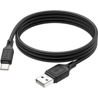 Дата кабель USB 2.0 AM to USB-C 1.0m Cool silicone X90 black HOCO - изображение 4