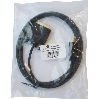 Кабель мультимедійний HDMI M to DVI M 1.8m 24+1pin Dynamode - зображення 3
