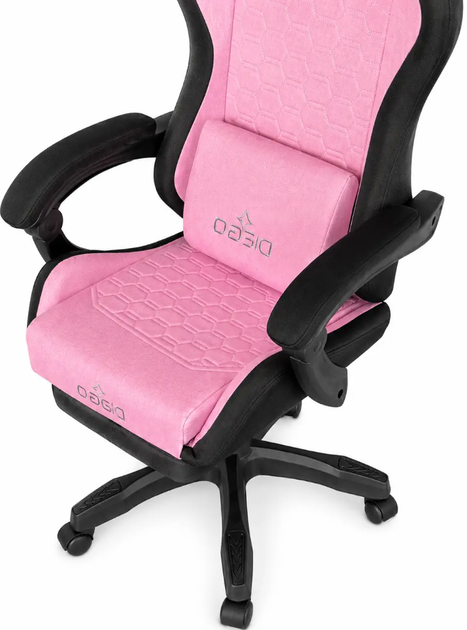Игровое кресло DIEGO Fabric X Pink Геймерское кресло тканевое с регулировкой - изображение 4