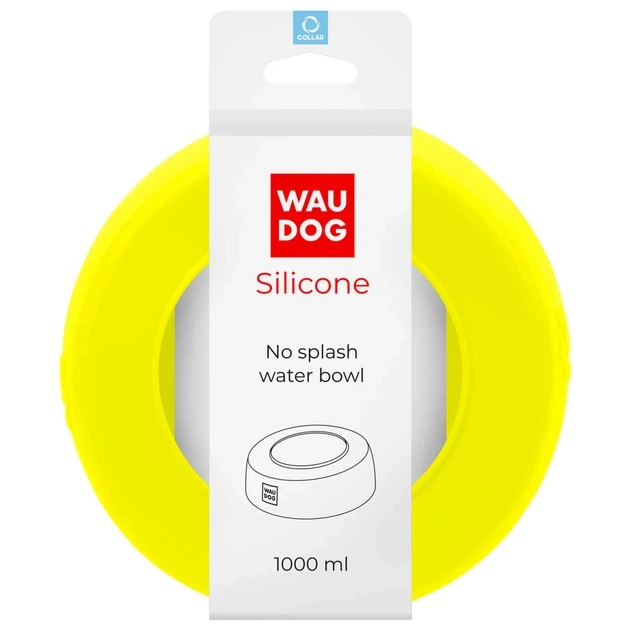 Складная миска-непроливайка для собак WAUDOG Silicone 1 л 18,5 см жёлтая - Фото 4 Складная миска-непроливайка для собак WAUDOG Silicone 1 л 18,5 см жёлтая - изображение 4