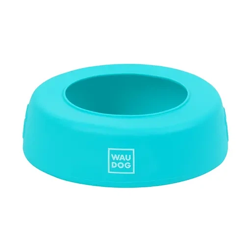 Складана миска-непроливайка для собак WAUDOG Silicone 1 л 18,5 см блакитна - зображення 2