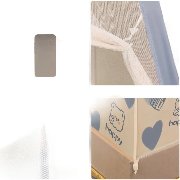 Москитная сетка для монгольской юрты класса А от XI HAN с двойными дверями, размером 1,5×2 метра [полное дно, не требует установки, стальной проволочный каркас] - изображение 2