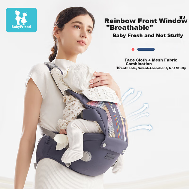Хіпсит Baby Friend поясний для немовлят багатофункціональний, переноска спереду і ззаду - зображення 6
