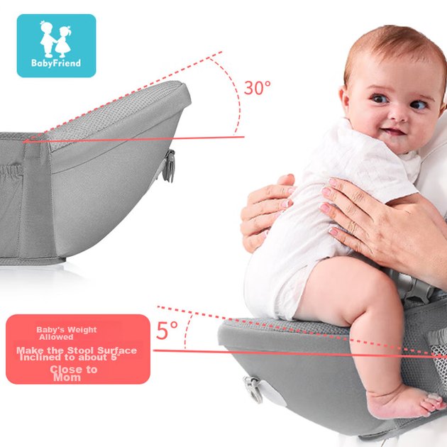 Хіпсит-переноска Baby Friend для носіння дитини спереду та ззаду, дихаючий, рожевий - зображення 8