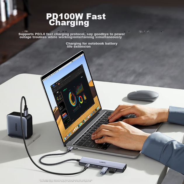 Док-станція UGREEN Type-C з HDMI 2.1 8K 60 Гц та USB 4.0 для Mac - Фото 10 Док-станція UGREEN Type-C з HDMI 2.1 8K 60 Гц та USB 4.0 для Mac - зображення 10