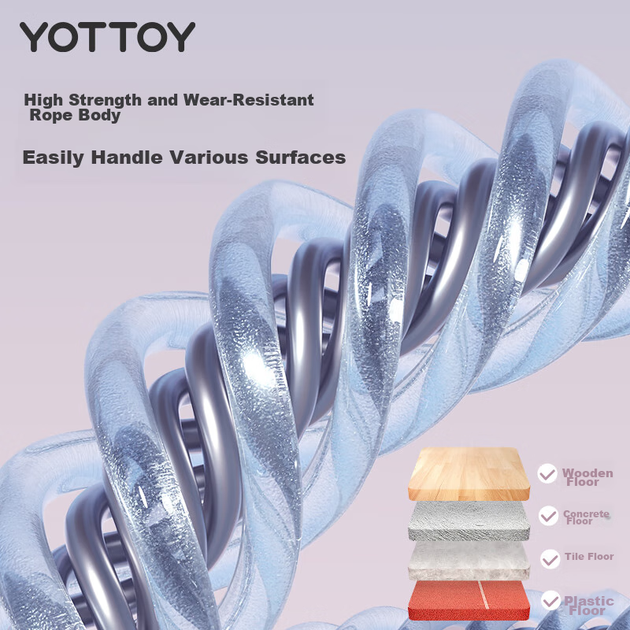 Скакалка Yottoy Speed скоростная стальная для взрослых, черная - изображение 8