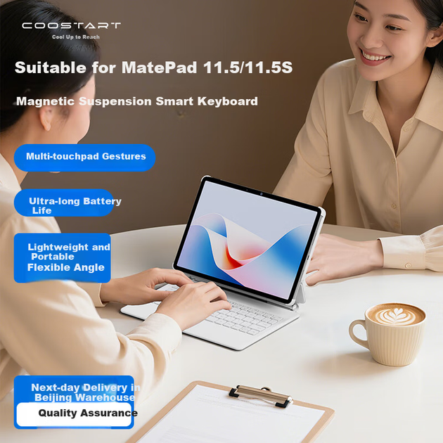 Чохол-клавіатура для планшета Huawei MatePad 11.5 S COOLSTART White - зображення 4