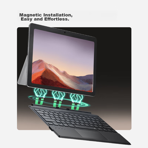 Чехол-клавиатура для планшета Microsoft Surface Go 4/Go 3/Go 2/Go CangHua CK112 Black-Grey - изображение 5