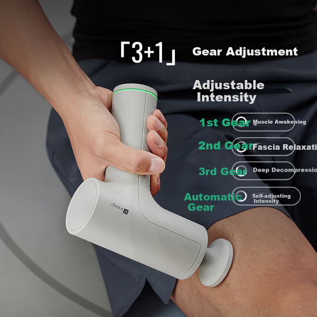 Массажер перкуссионный Keep Massage Gun для глубокого массажа мышц, G2, угольно-серый - изображение 4