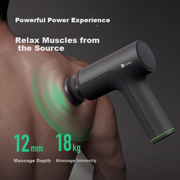 Массажер перкуссионный Keep Massage Gun для глубокого массажа мышц, G2, угольно-серый - изображение 5